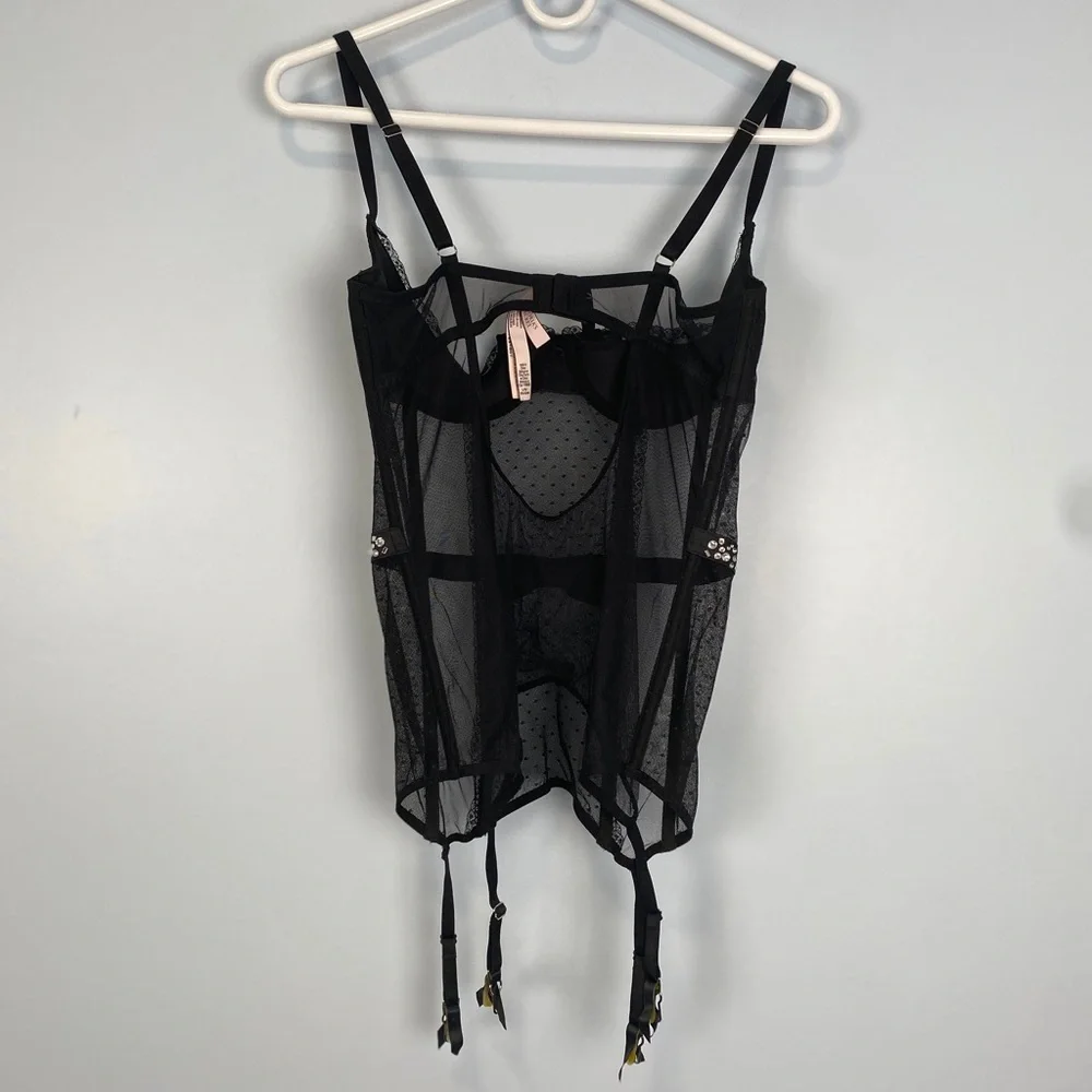 Victoria's Secret Lingerie Glamour Style Pinup‎ Corset Large L Sexy Date Night